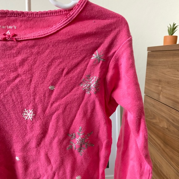 🦋 Carter’s Christmas Snowman Long Sleeve T-Shirt - Picture 4 of 5
